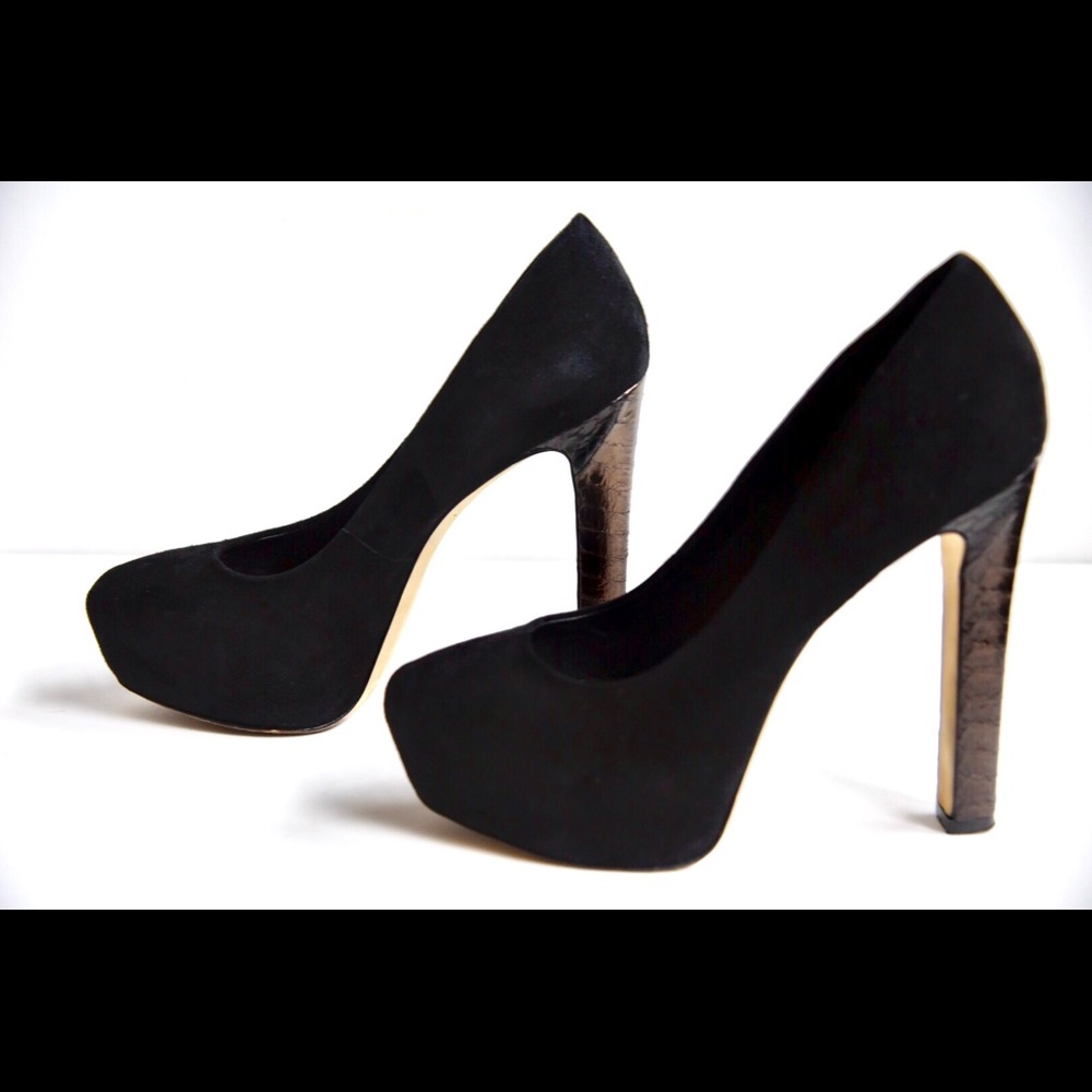 Sexy B Brian Atwood Black Pump Sz 7 - Picture 2 of 6